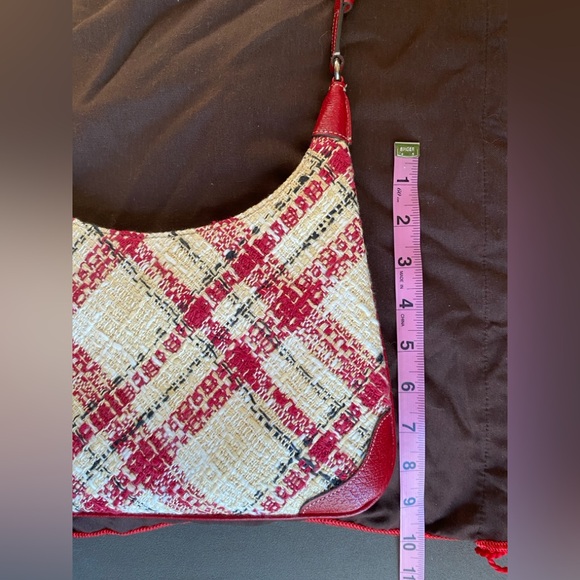 COACH Vintage Y2K Faylyn Tweed Plaid Shoulder Bag, Red Leather Trim, RARE!
SMALL - Picture 12 of 16